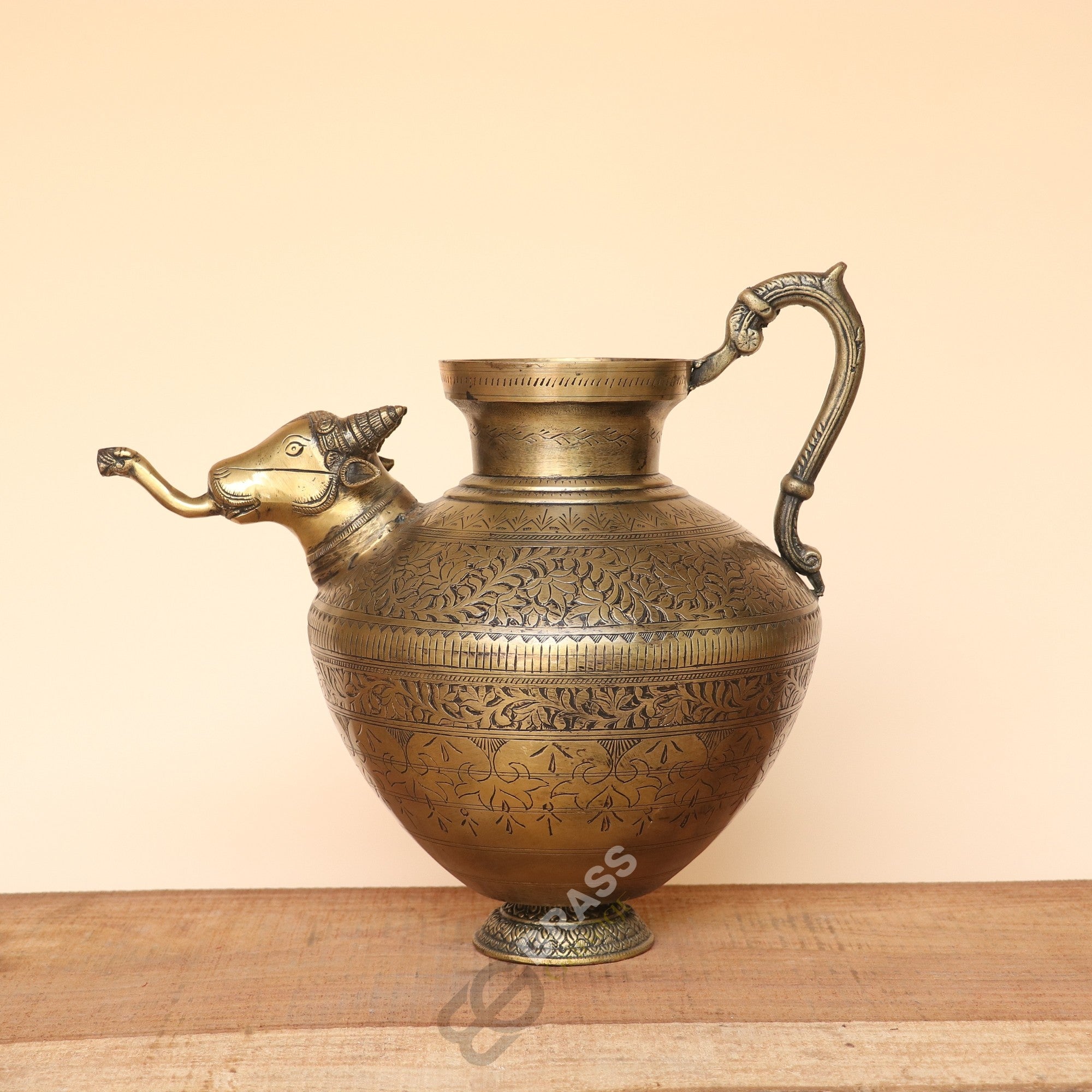 Handcrafted Brass Nandi Head Jug