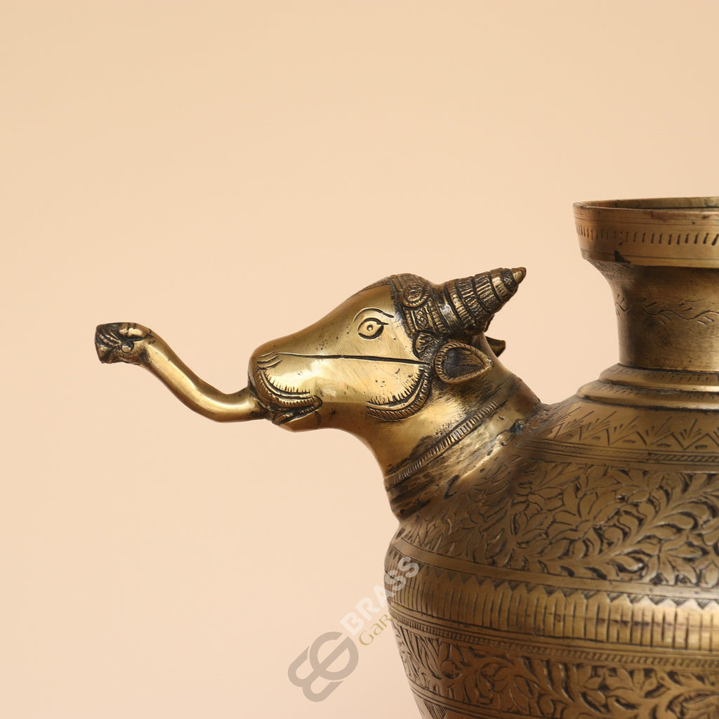 Handcrafted Brass Nandi Head Jug