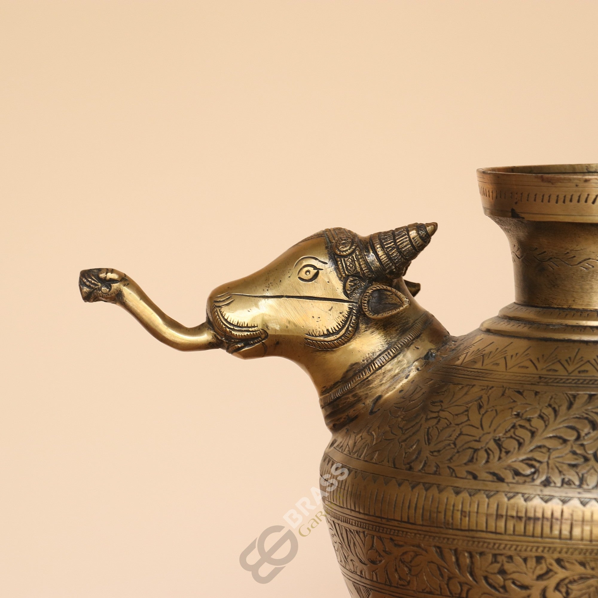 Handcrafted Brass Nandi Head Jug