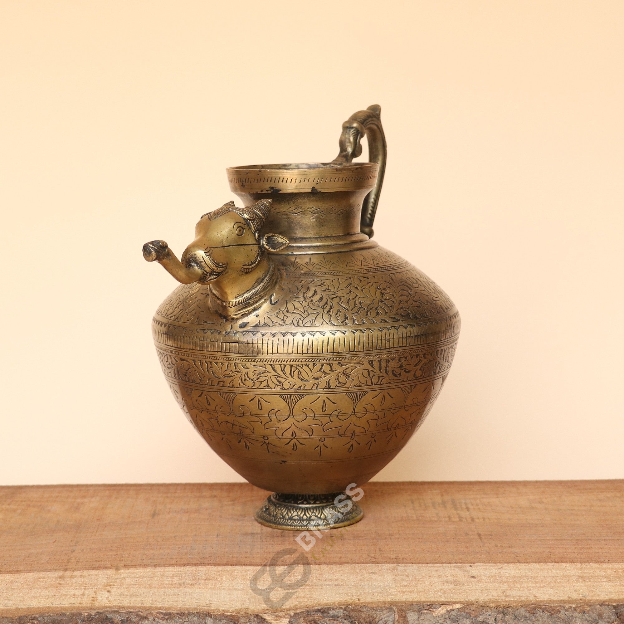Handcrafted Brass Nandi Head Jug
