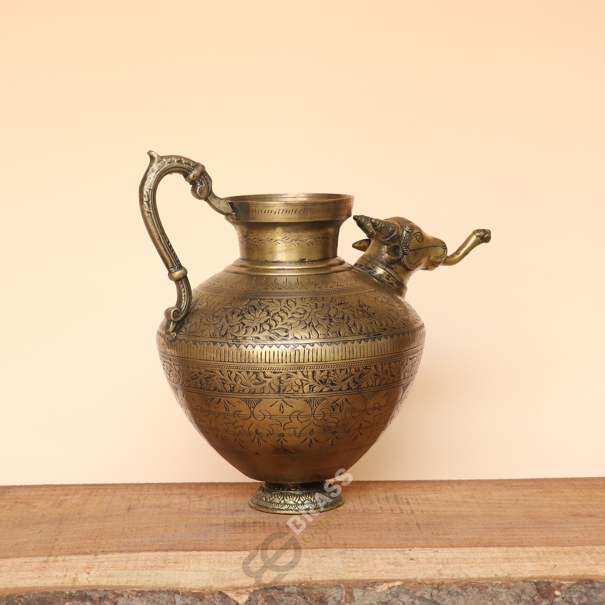Handcrafted Brass Nandi Head Jug
