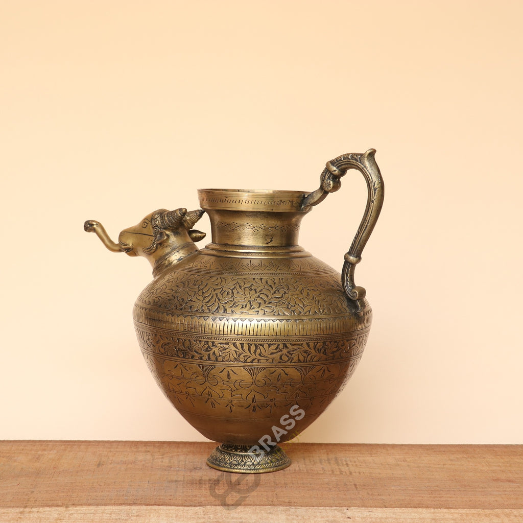Handcrafted Brass Nandi Head Jug