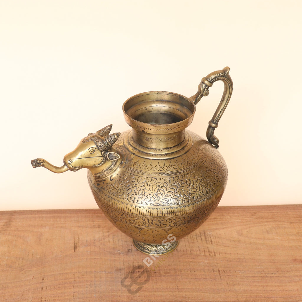 Handcrafted Brass Nandi Head Jug