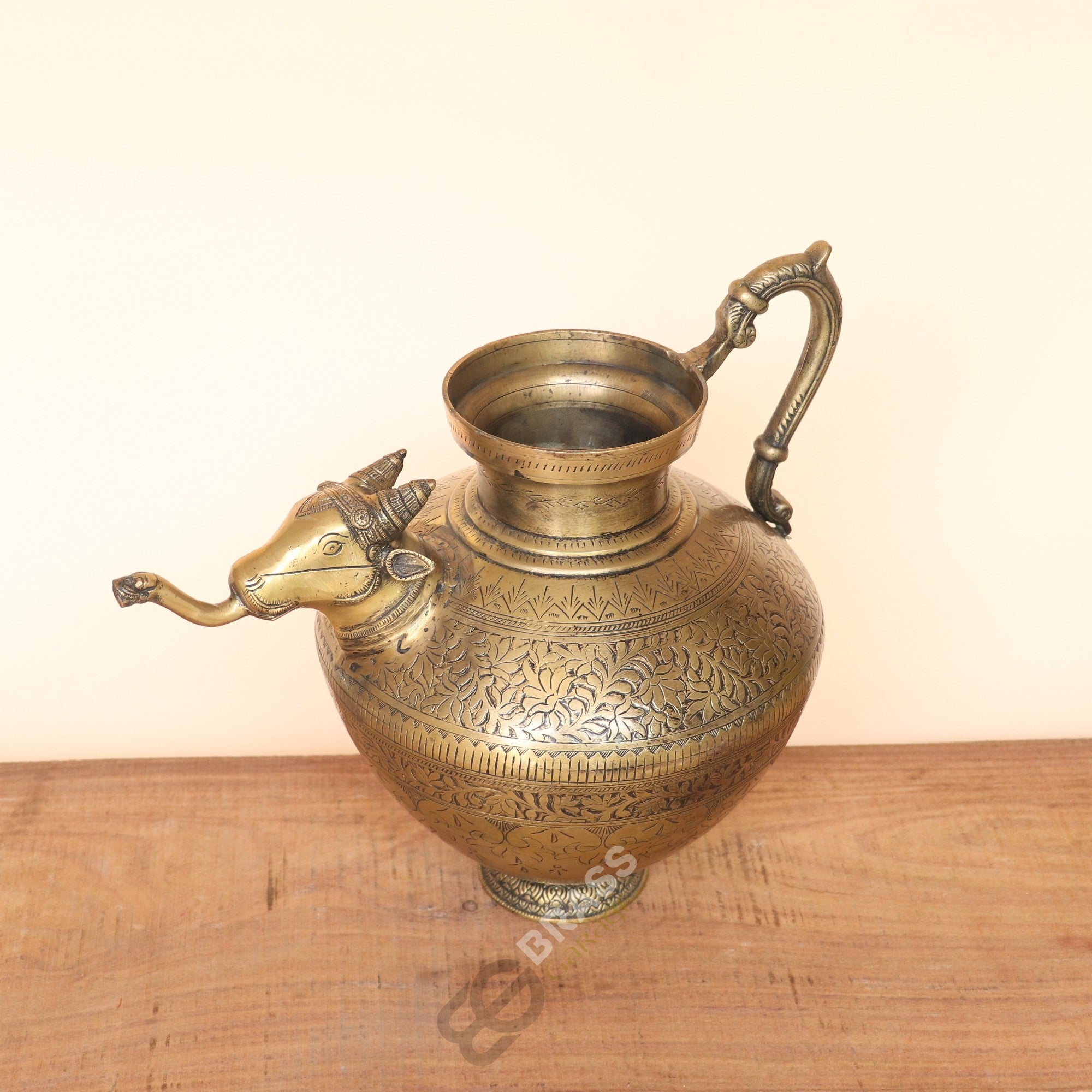 Handcrafted Brass Nandi Head Jug