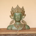 Handcrafted Crown Buddha Bust