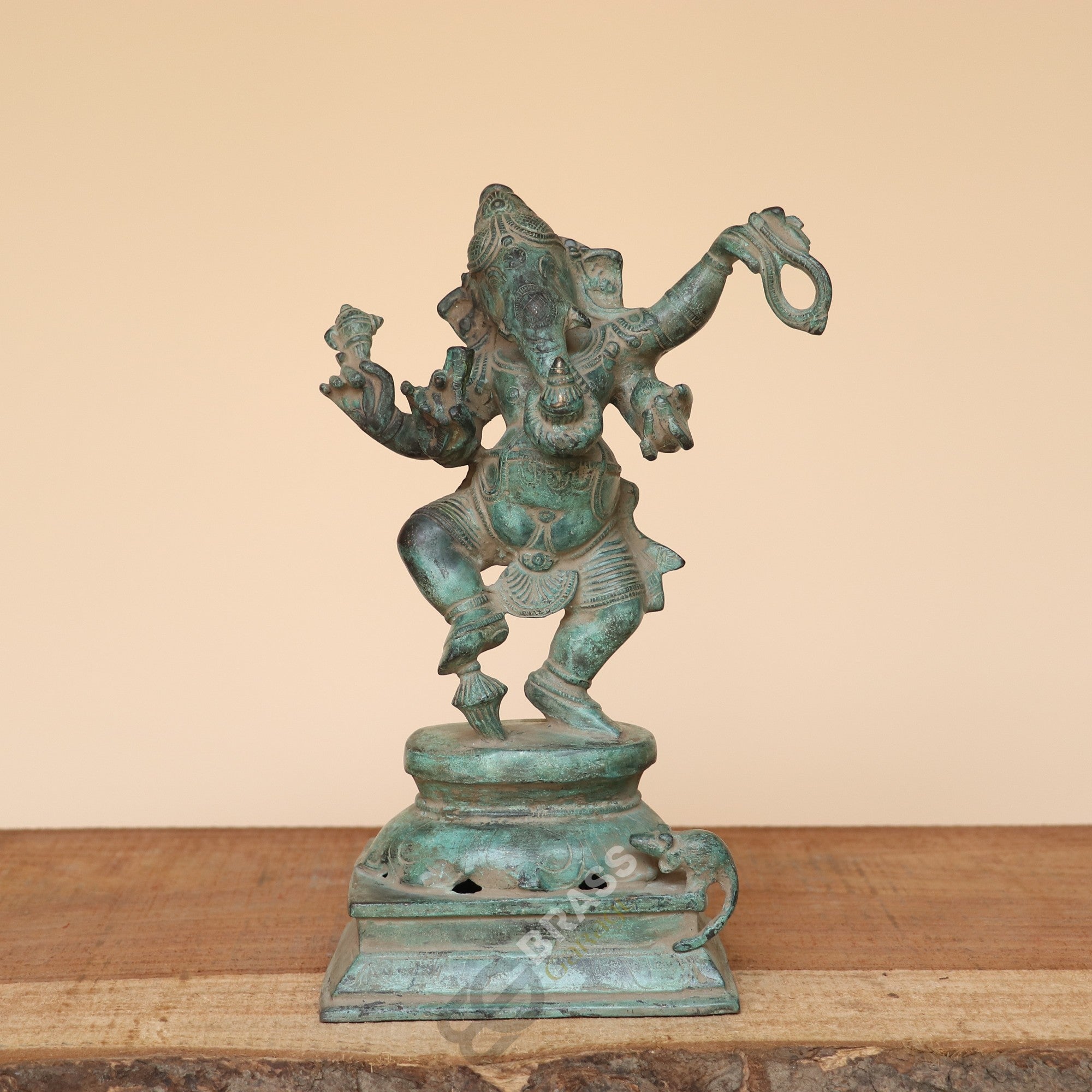 Handcrafted Brass Dancing Ganesha Idol