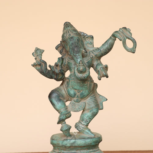 Handcrafted Brass Dancing Ganesha Idol
