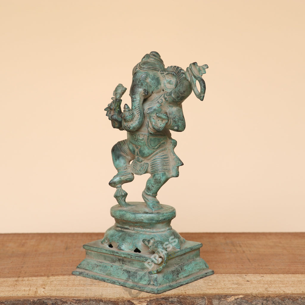 Handcrafted Brass Dancing Ganesha Idol