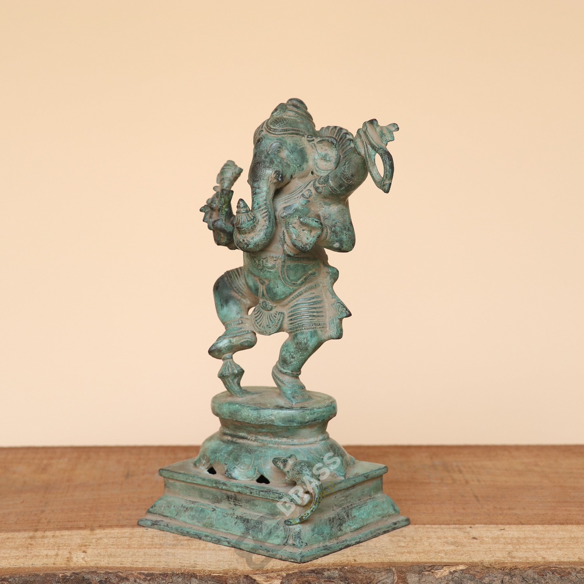 Handcrafted Brass Dancing Ganesha Idol