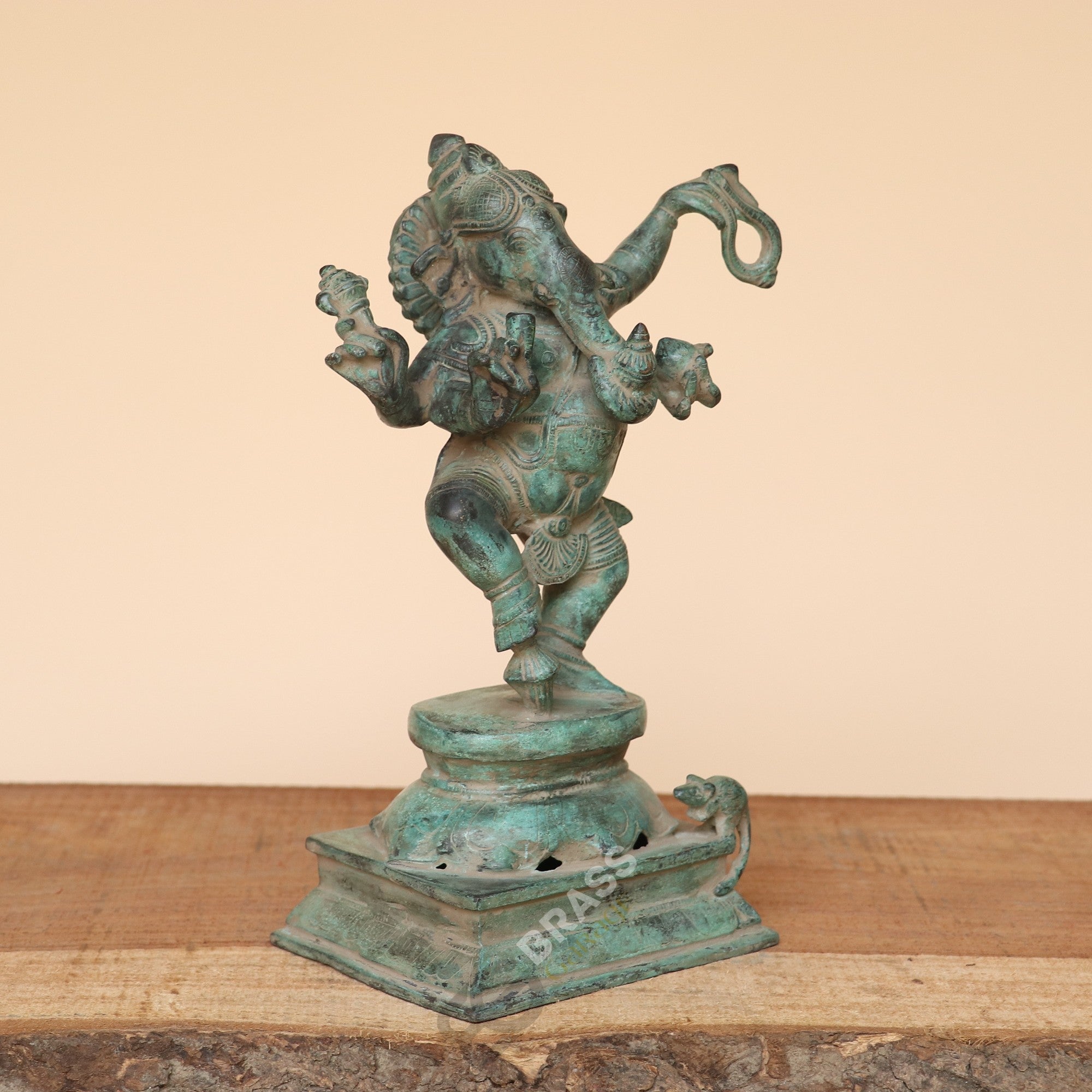 Handcrafted Brass Dancing Ganesha Idol