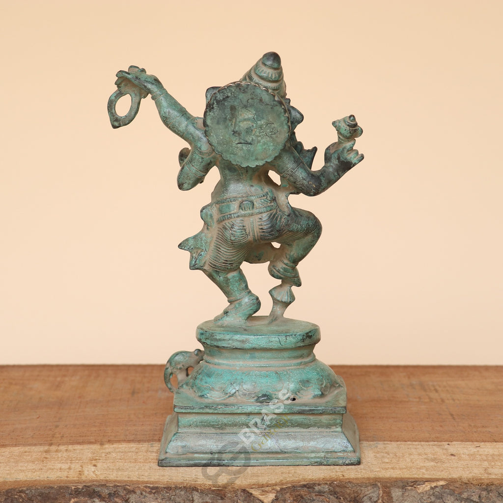 Handcrafted Brass Dancing Ganesha Idol