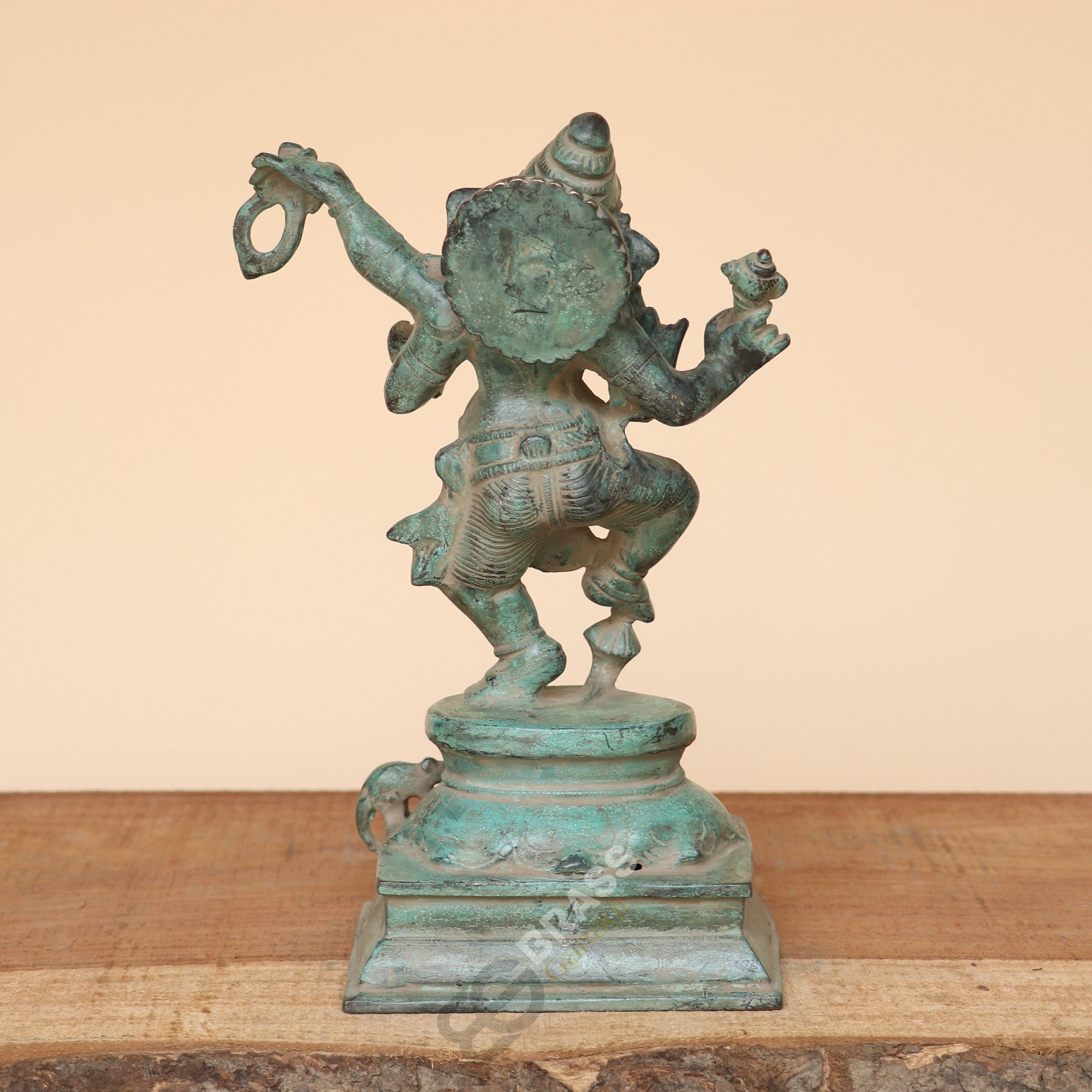 Handcrafted Brass Dancing Ganesha Idol