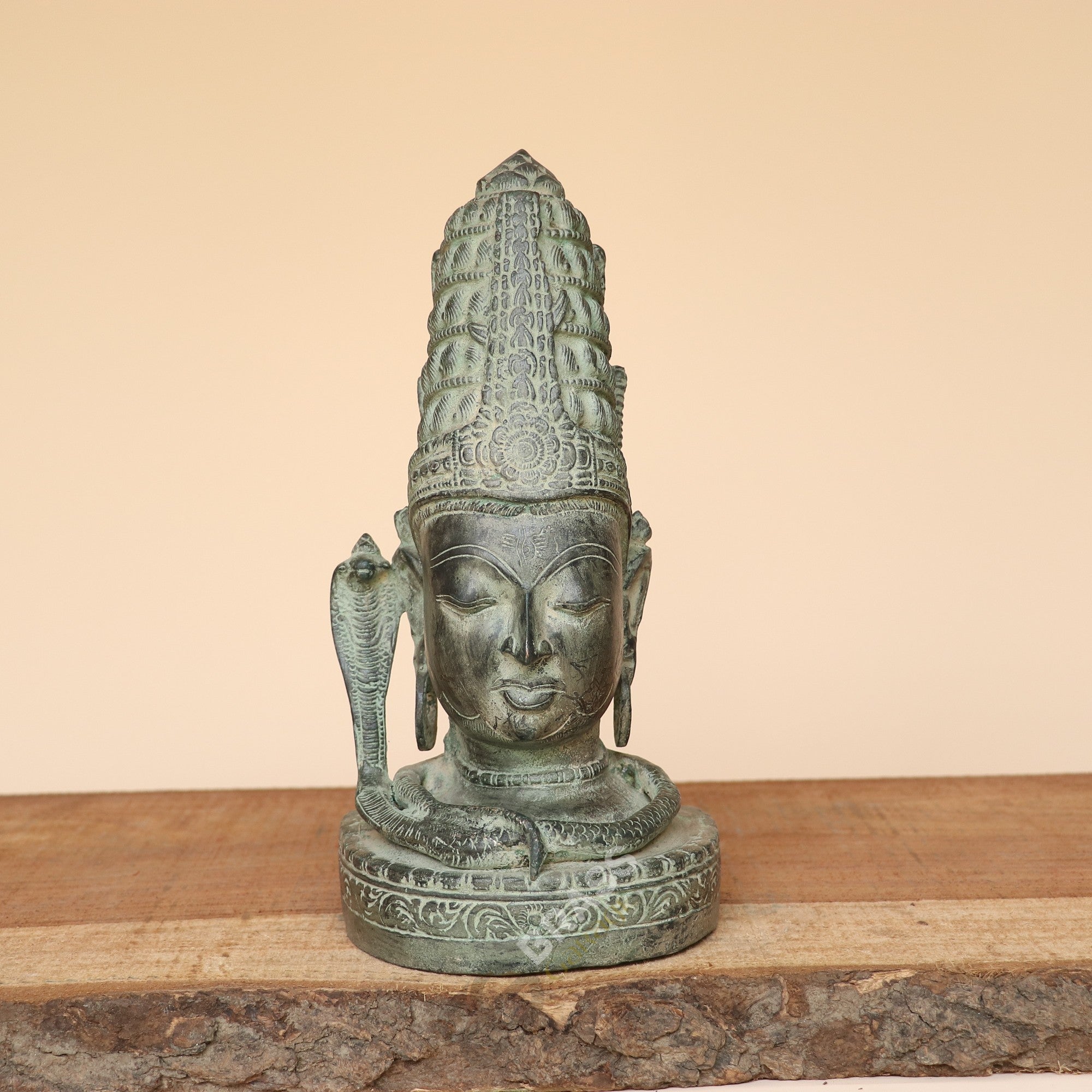 Handcrafted Brass Shiva Head