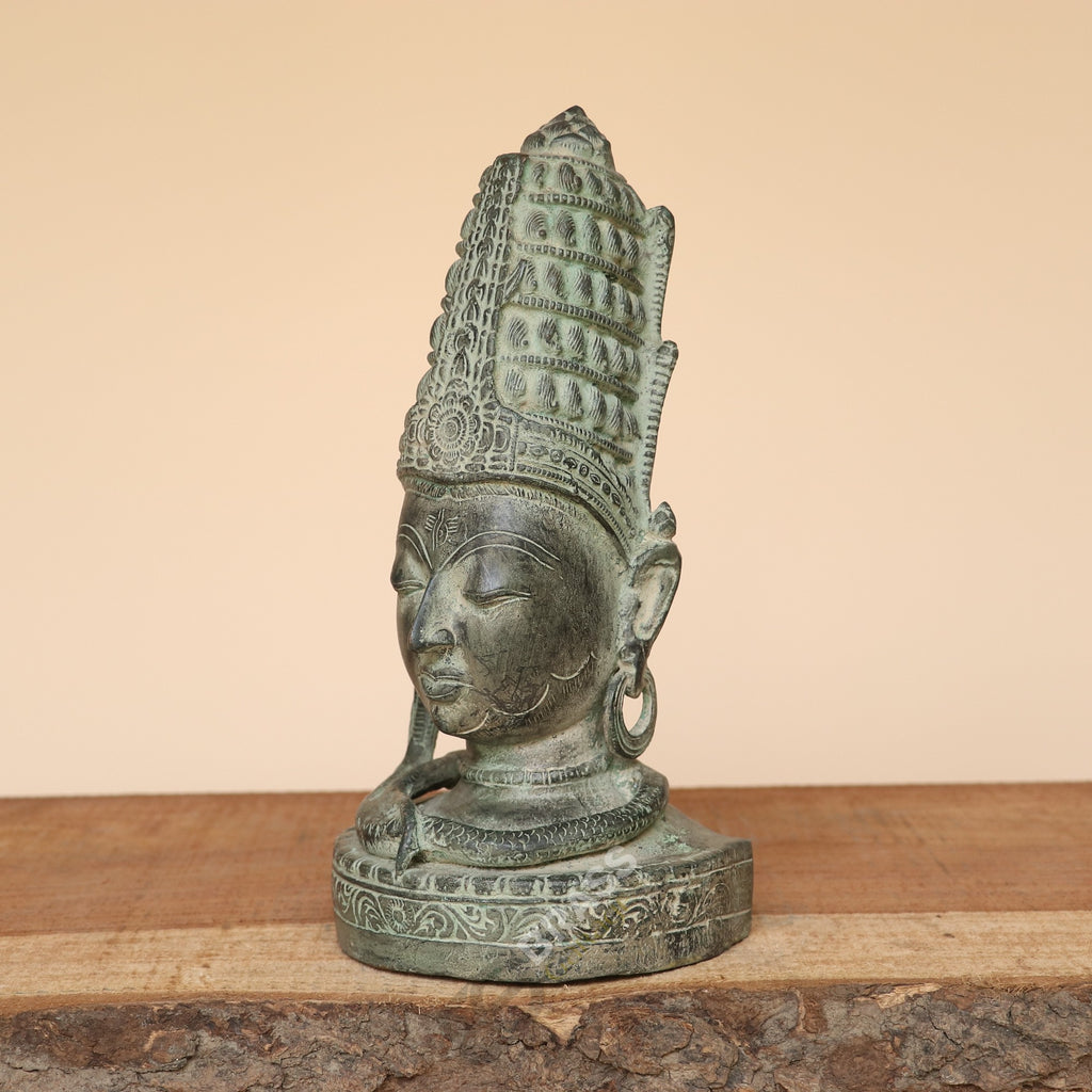Handcrafted Brass Shiva Head