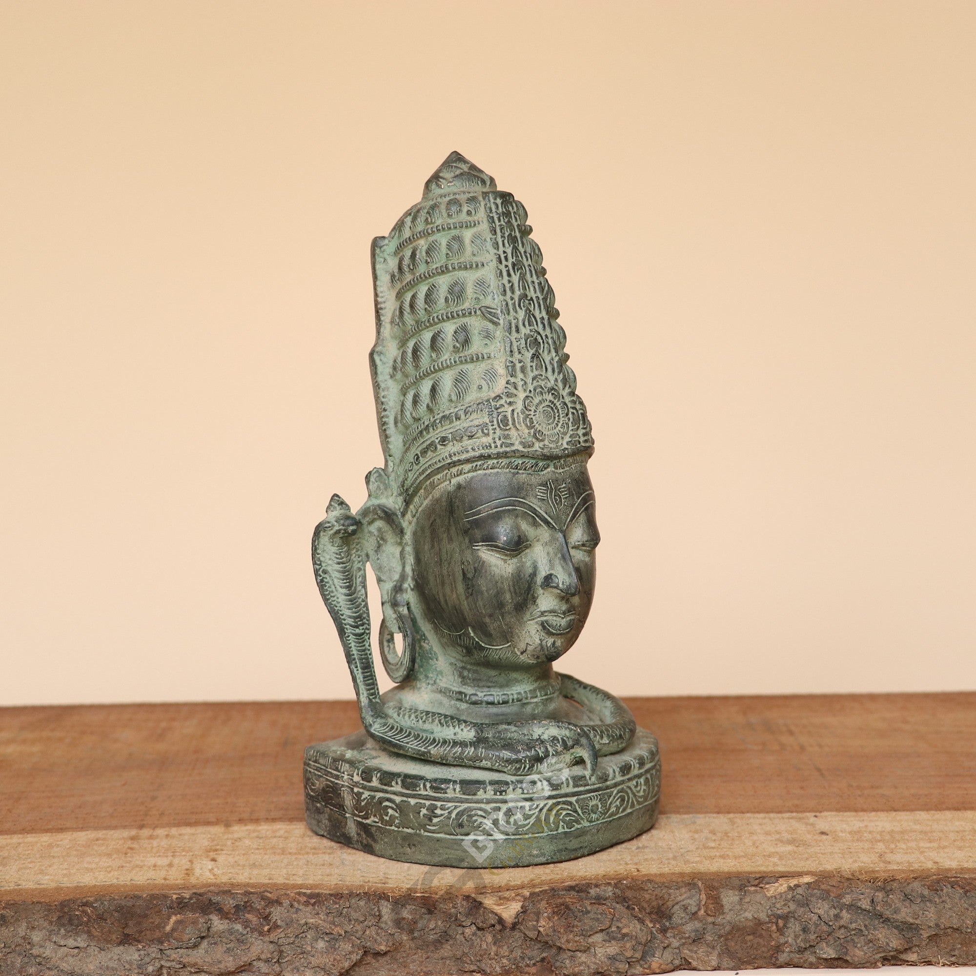 Handcrafted Brass Shiva Head