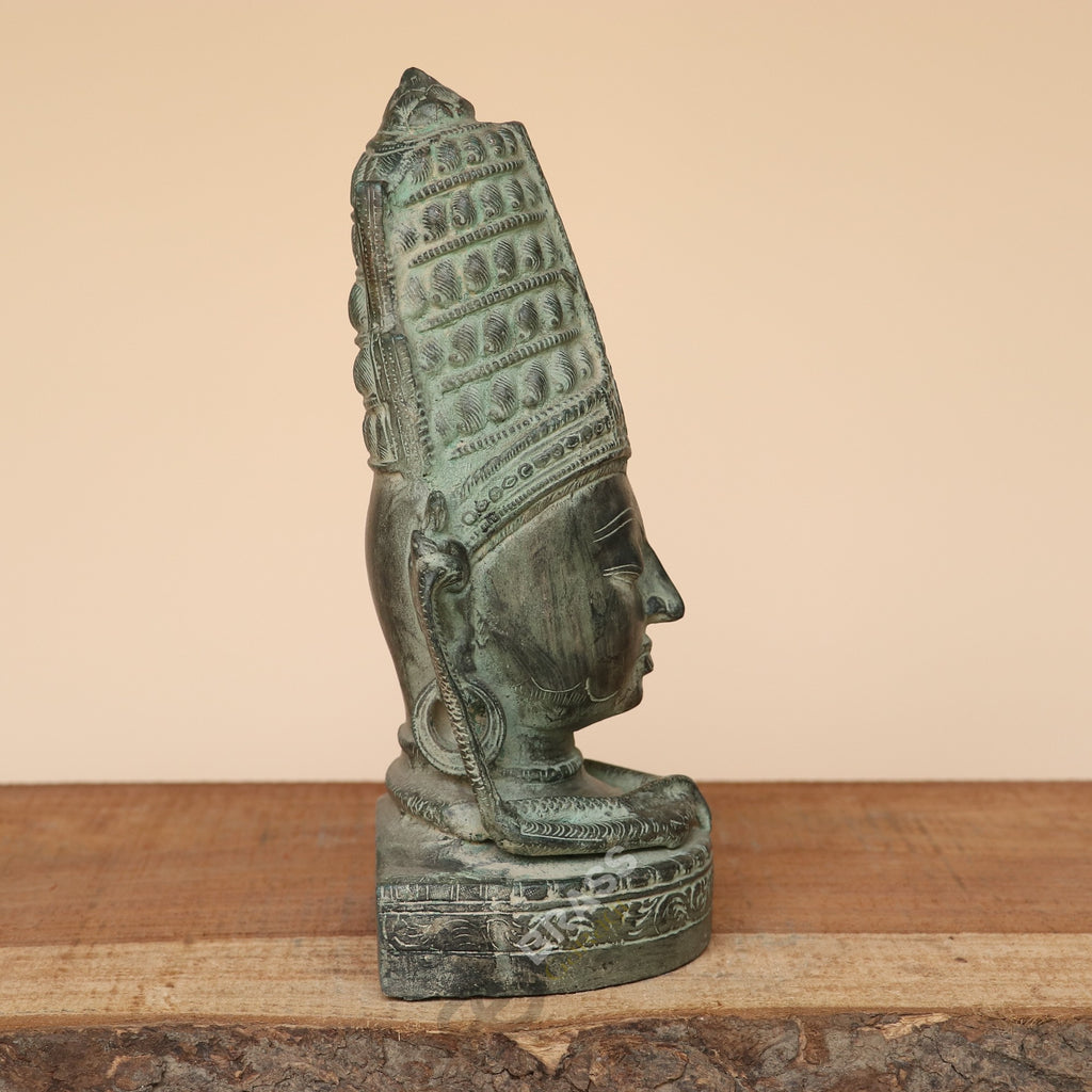 Handcrafted Brass Shiva Head