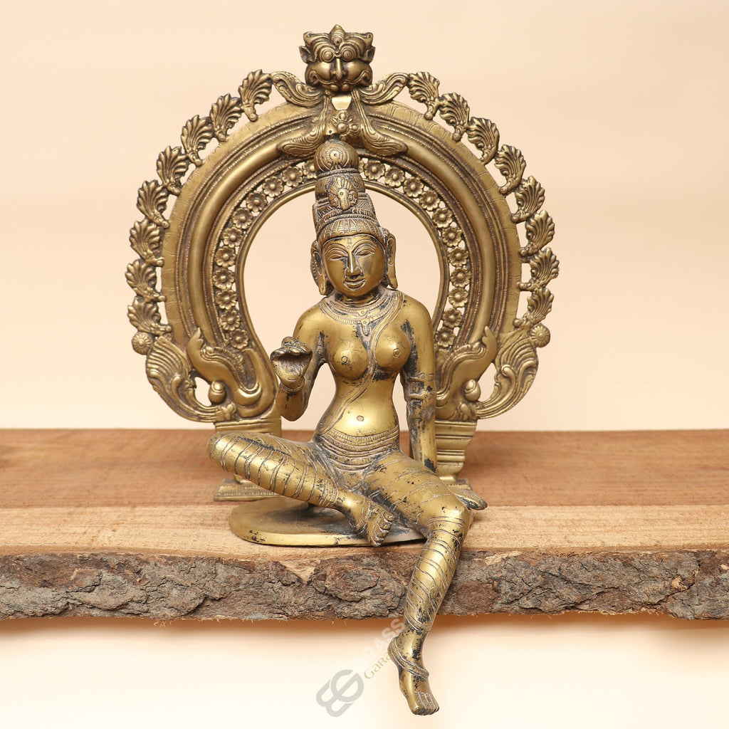 Handcrafted Brass Parvati Idol