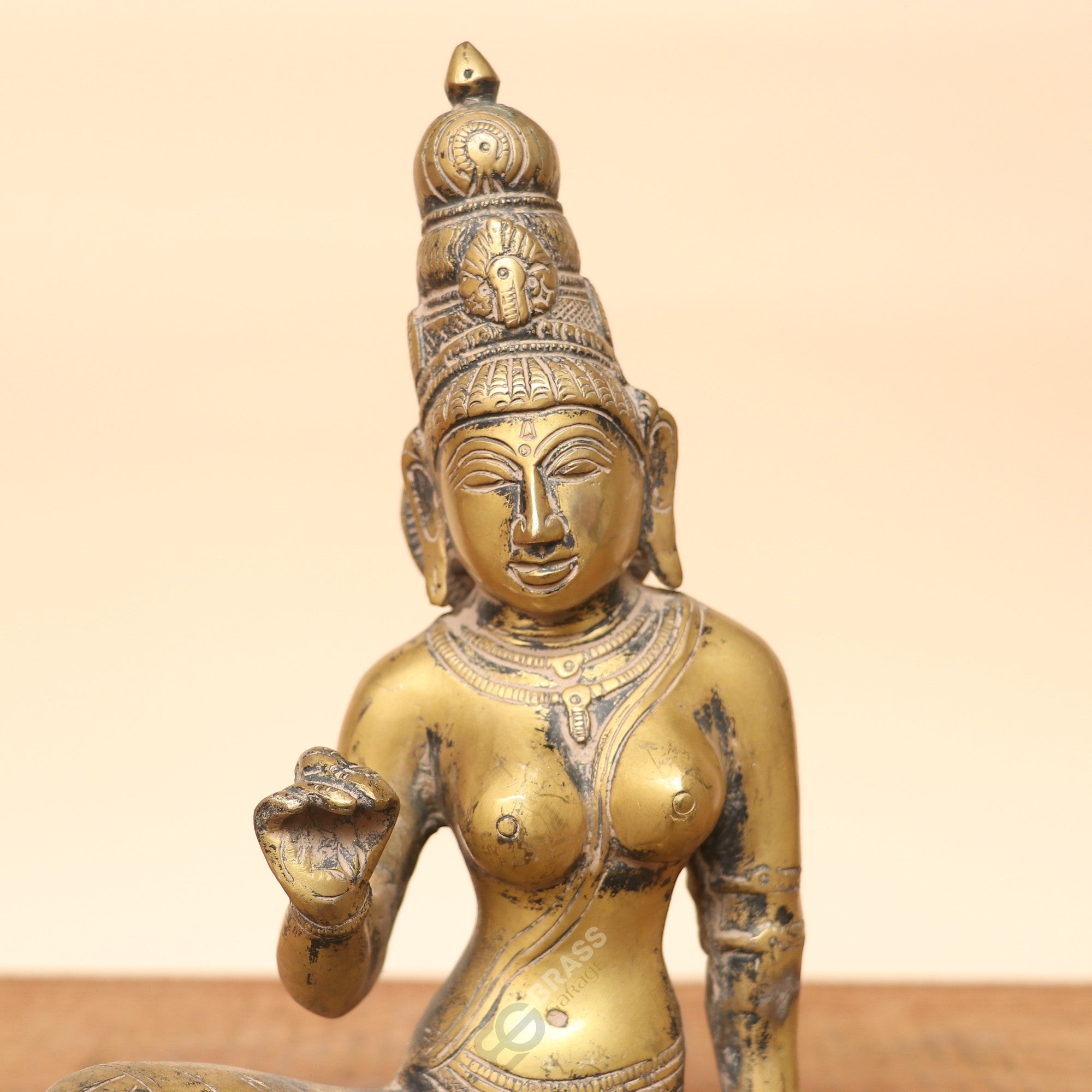 Handcrafted Brass Parvati Idol