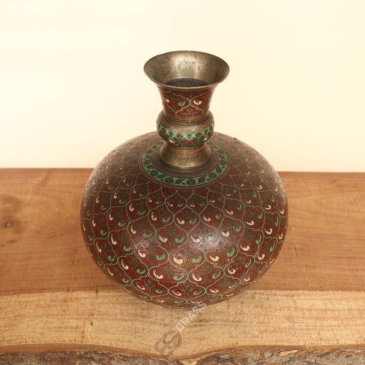 Brass Decorative Meenakari Handcrafted Planter